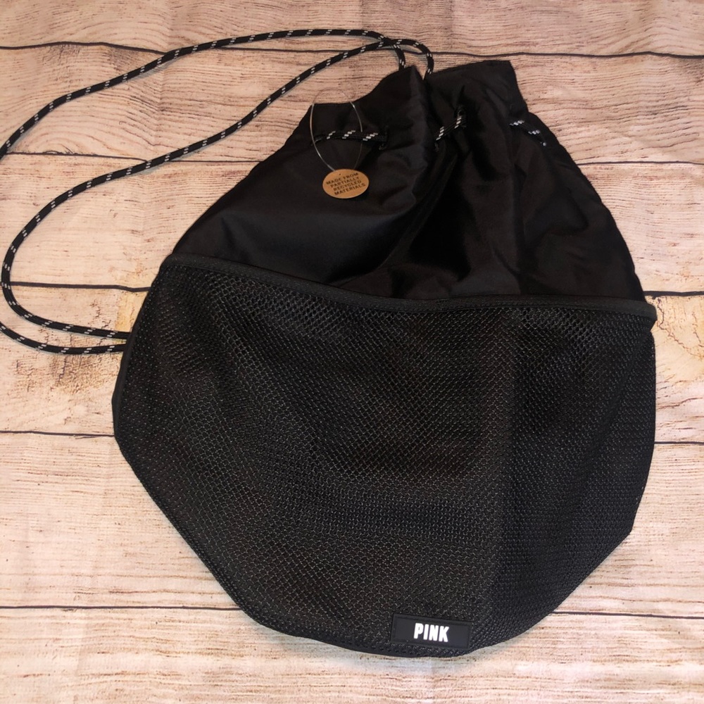 Pink - black polyester backpack Nwt.